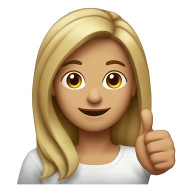 bronde woman and thumbs up sticker