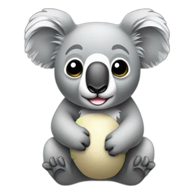 koala con un lazo plateado sticker