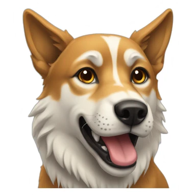 Dog on a wolf sticker