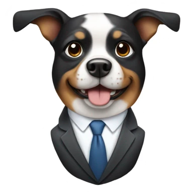 Dog wearing a suit sticker