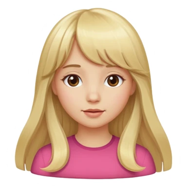 Girl long flowing blonde hair With BANGS sticker