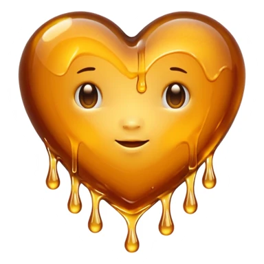 Heart with honey sticker