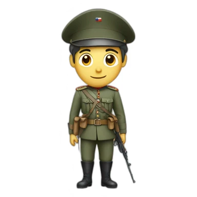 french soldier as a hero sticker