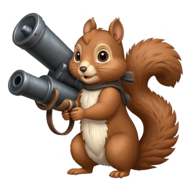 Squirrel with a cannon sticker