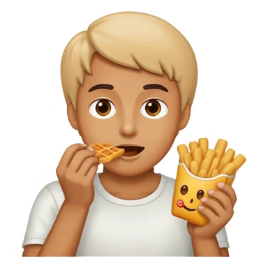 Human eating snacks  sticker