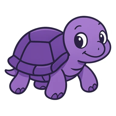 purple turtle sticker