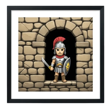 Spartan soldier barrack sticker