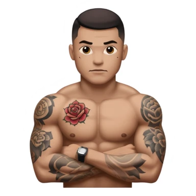 man have more tattoos on the body sticker