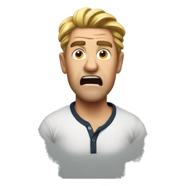 A guy raging. sticker