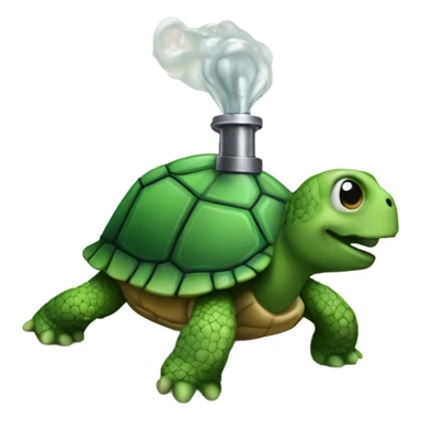 turtle with nozzle on back sticker