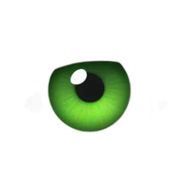 green eye with robotic lawnmower in puples reflection sticker