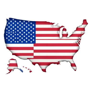 Flag of United States but map sticker