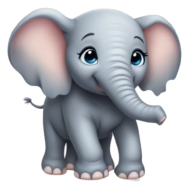 Adorable baby elephant  sticker