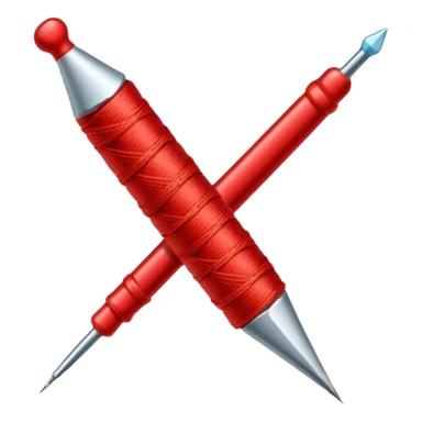 Un aguja y un pedazo de hilo sticker