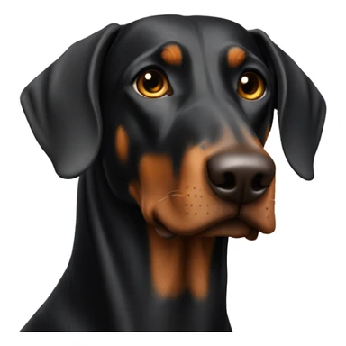 Two Dobermans black and grown sticker