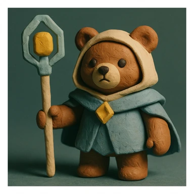 cute bear inspired by awakening sage from Black Desert Online sticker