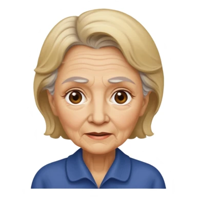Old lady with dirty blonde hair from Canada  sticker