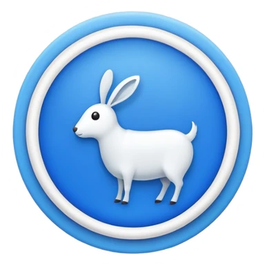 White tick in a blue circle  sticker