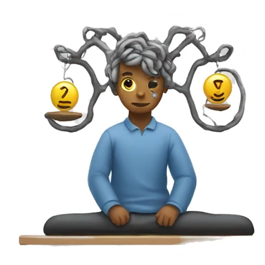 balancing mind and technology sticker