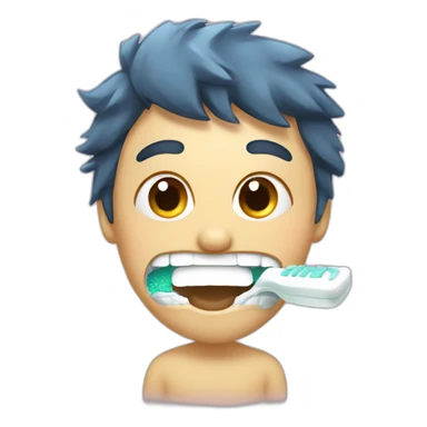 brushing teeth sticker