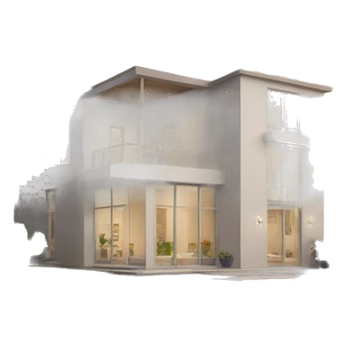 modern villa sticker