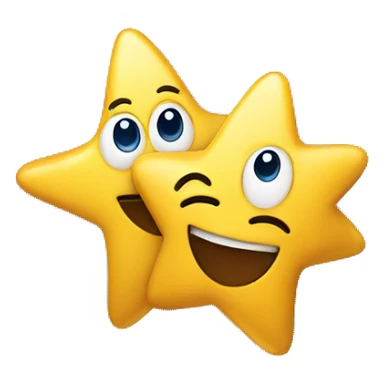 happy star with 2 students sticker