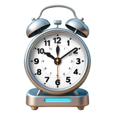 ringing alarm clock on a nightstand sticker