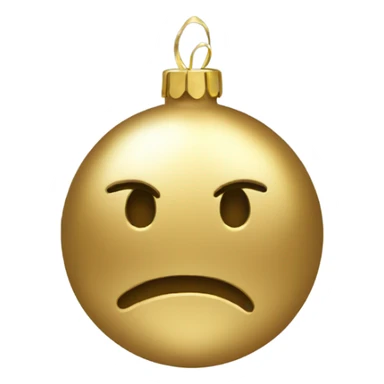 A metallic Christmas gold ornament sticker