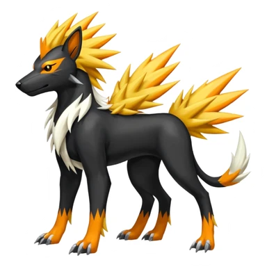 Manectric-Solgaleo-Electrike-Furfrou-Houndoom-Fakemon-fusion, full body sticker