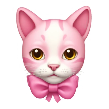 Here’s a cute pink cat with bows!  sticker