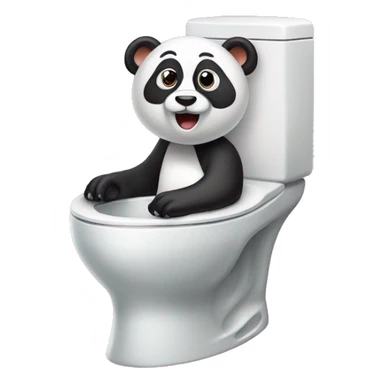 Panda roux sur des toilettes sticker