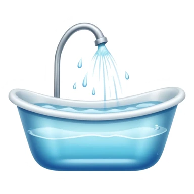 Bathtub full of water sticker