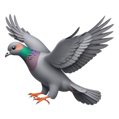 pigeon flying sticker