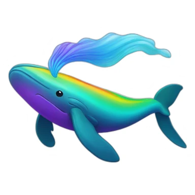 Rainbow color humpback whale sticker