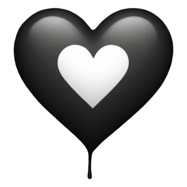 Black heart with dots  sticker