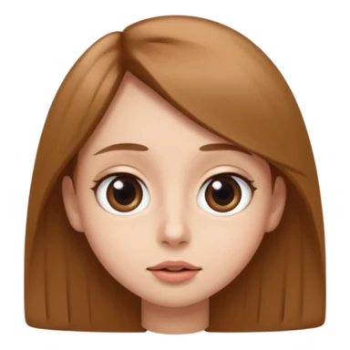 Big eyes and a straight line mouth sticker