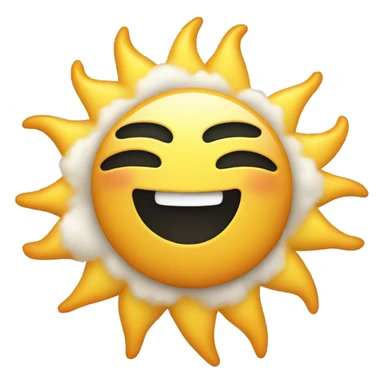Sun with clouds  sticker