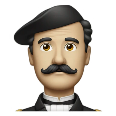 Dictator with Chaplin mustache sticker