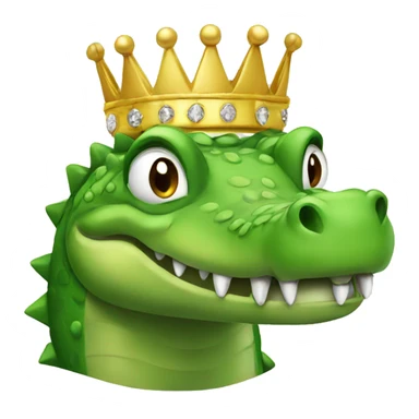 Crocodile with a tiara sticker