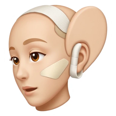 bandage plaster on ear sticker