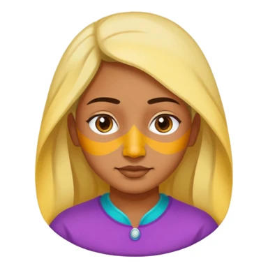 Paint on only nose, half body, ellipse shape face. sticker