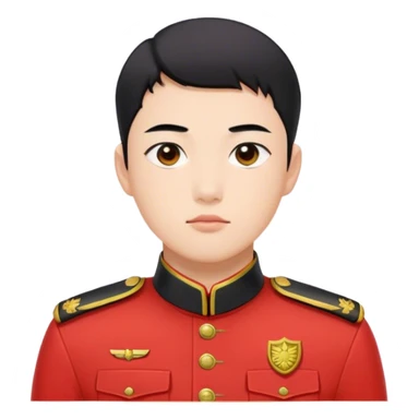 Hwang Jun-ho Age: Late 20s – Early 30s
Appearance: A fit, clean-shaven young man with short black hair and sharp eyes, a red guard uniform sticker