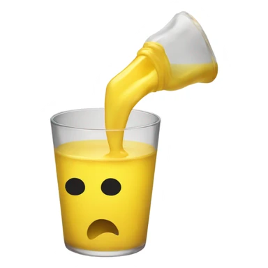 someone drinkinh yellow liquid sticker