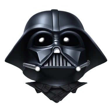 Darth Vader in front of his tie fighter sticker