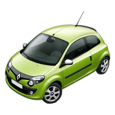 Renault twingo 2 verte pomme sticker