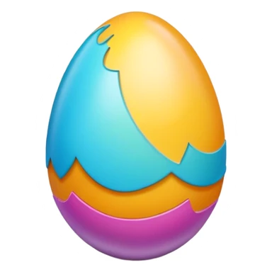 Easter egg colorful sticker