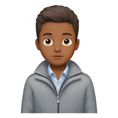 confident boy in grey jacket sticker