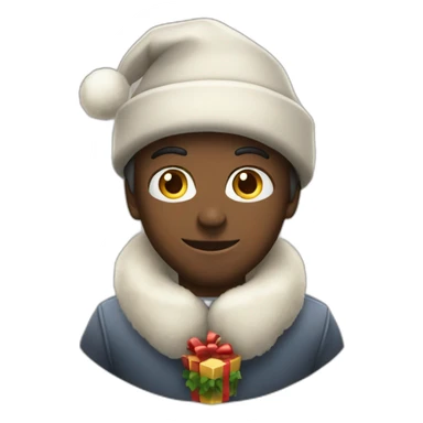 Flekosteel con gorro navideño sticker