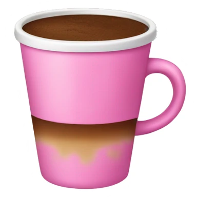 Pink coffee sticker