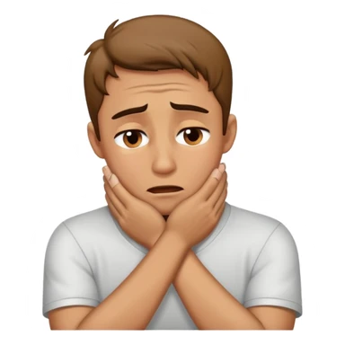 crying guys with hands crossed on neck sticker